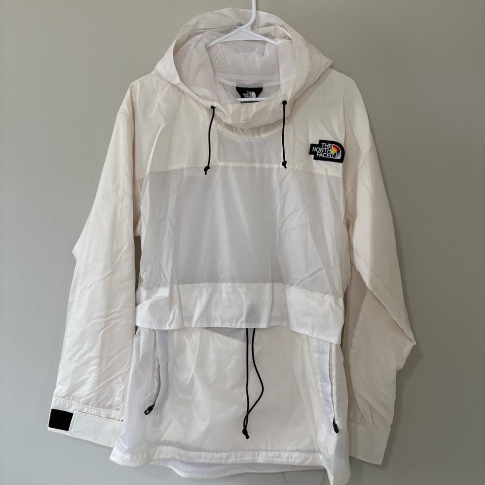North Face Unisex Windwall White Pride Pullover SMALL